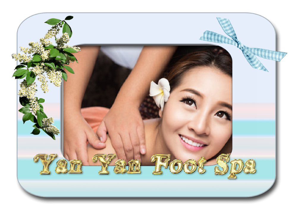Lady receiving massage with big smile at Yan Yan Foot SPA  1 (914) 630-2857